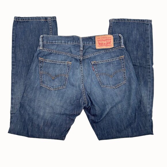 LEVIS 514 MEN'S STRAIGHT BLUE DENIM JEANS W30 L32 - Picture 2 of 5